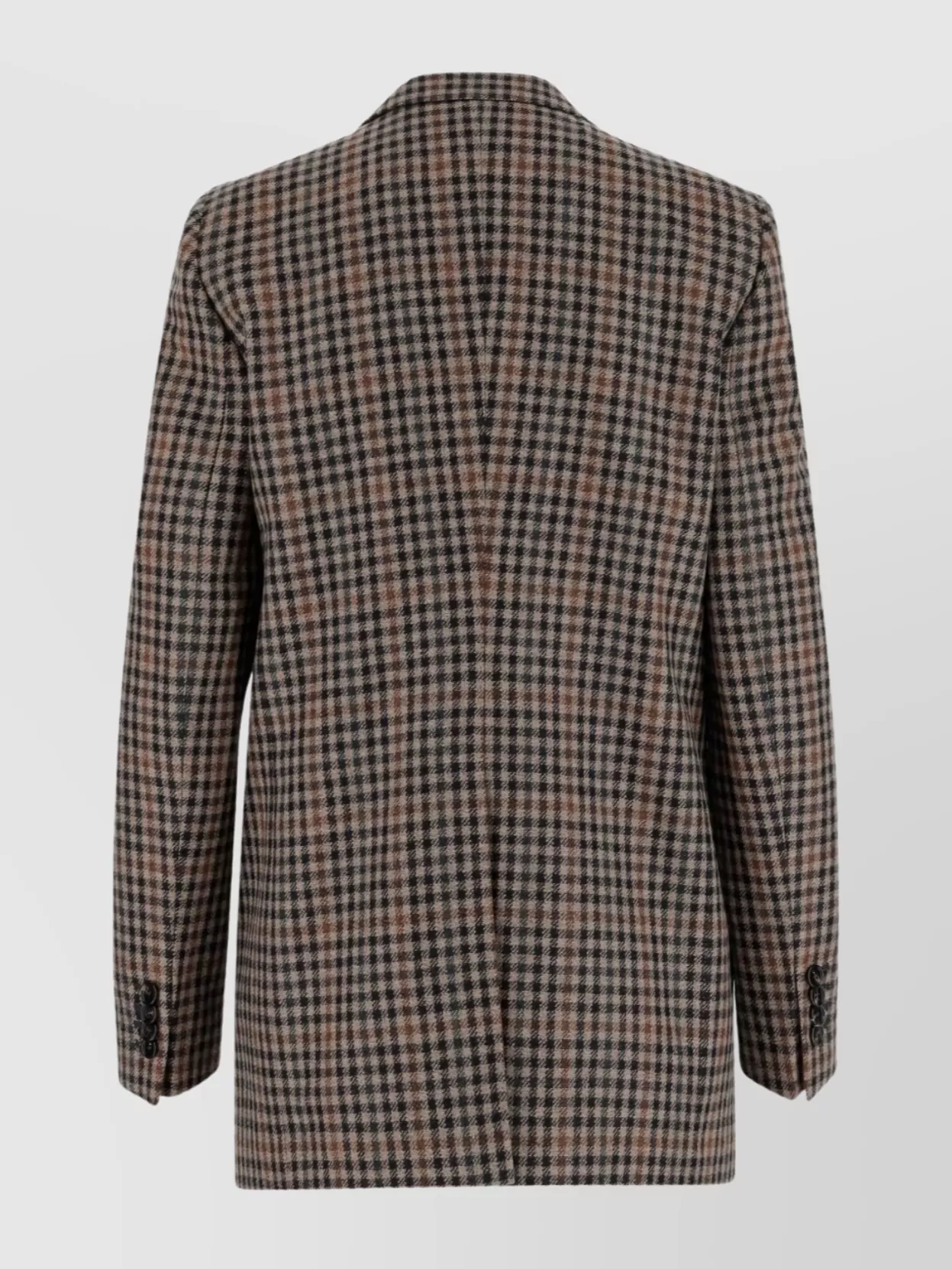 Tagliatore Notched Lapels Checked Blazer In Brown
