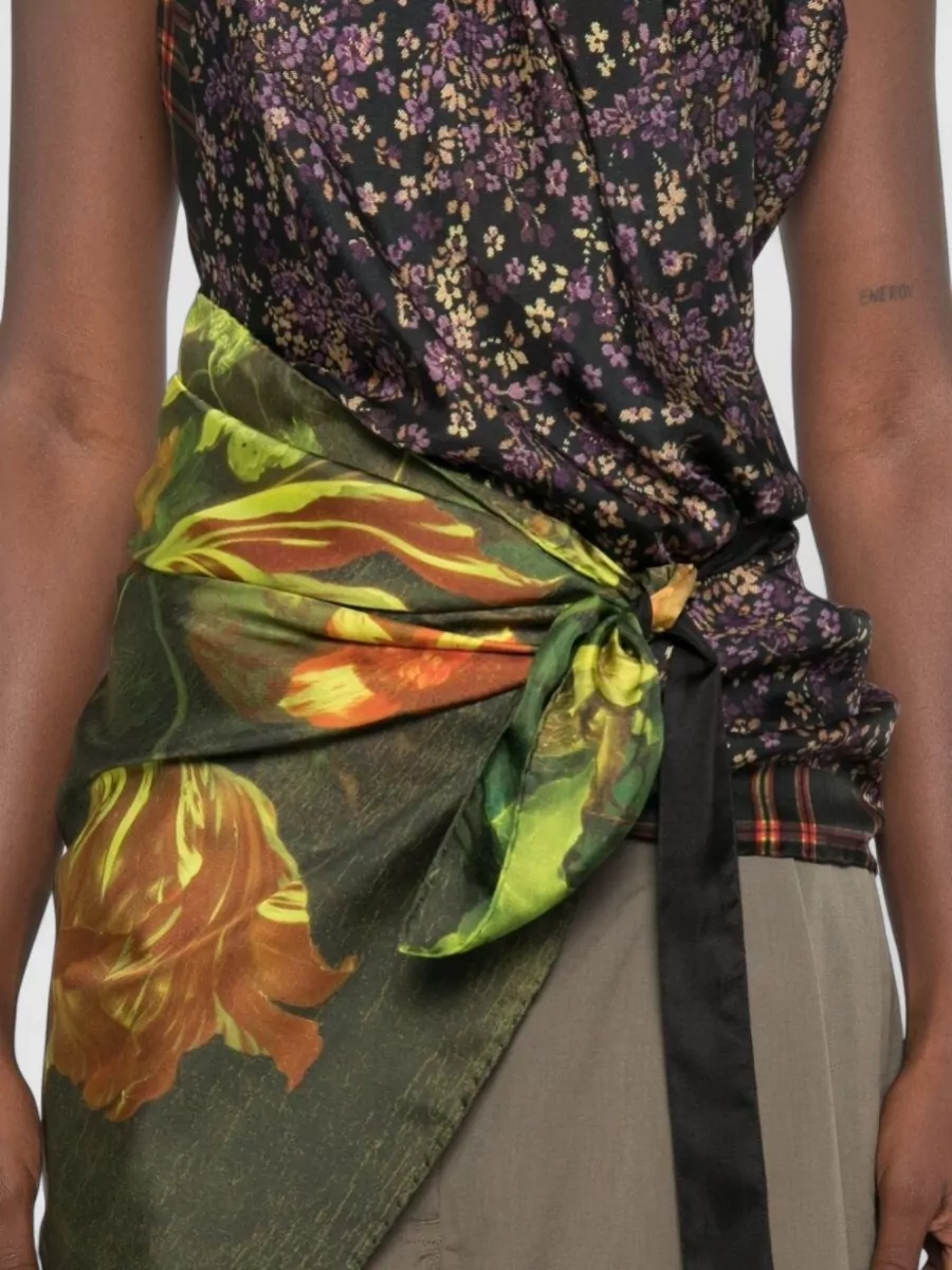 Dries Van Noten Silk Sleeveless Bodysuit