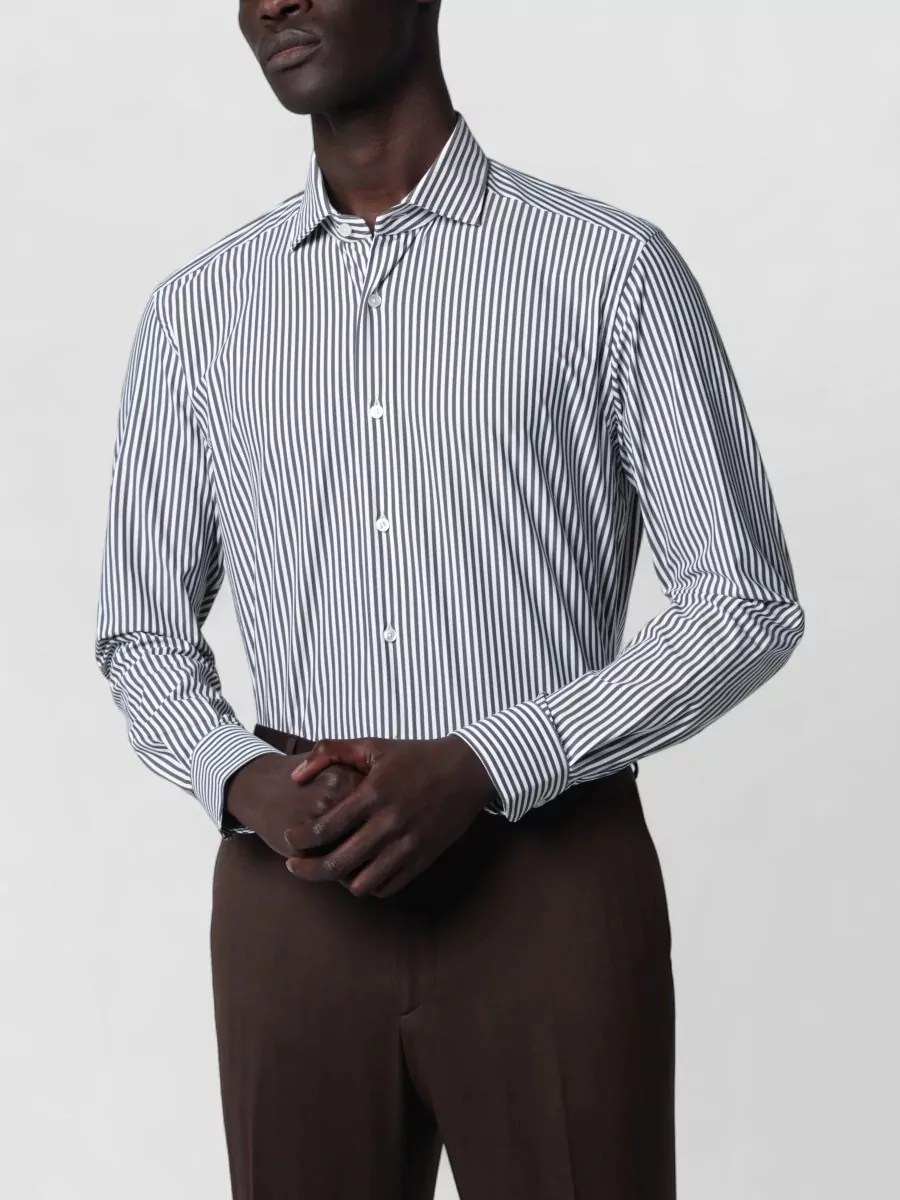 Xacus striped tailor-fit shirt