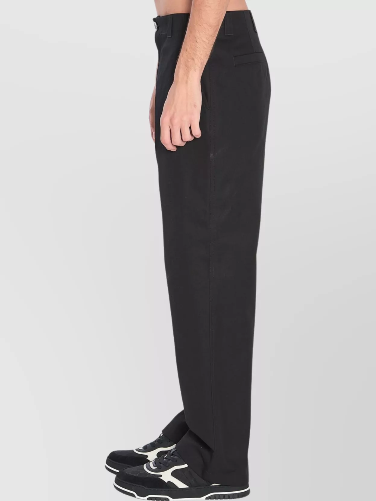 Gucci Loose Fit Cotton Twill Trousers