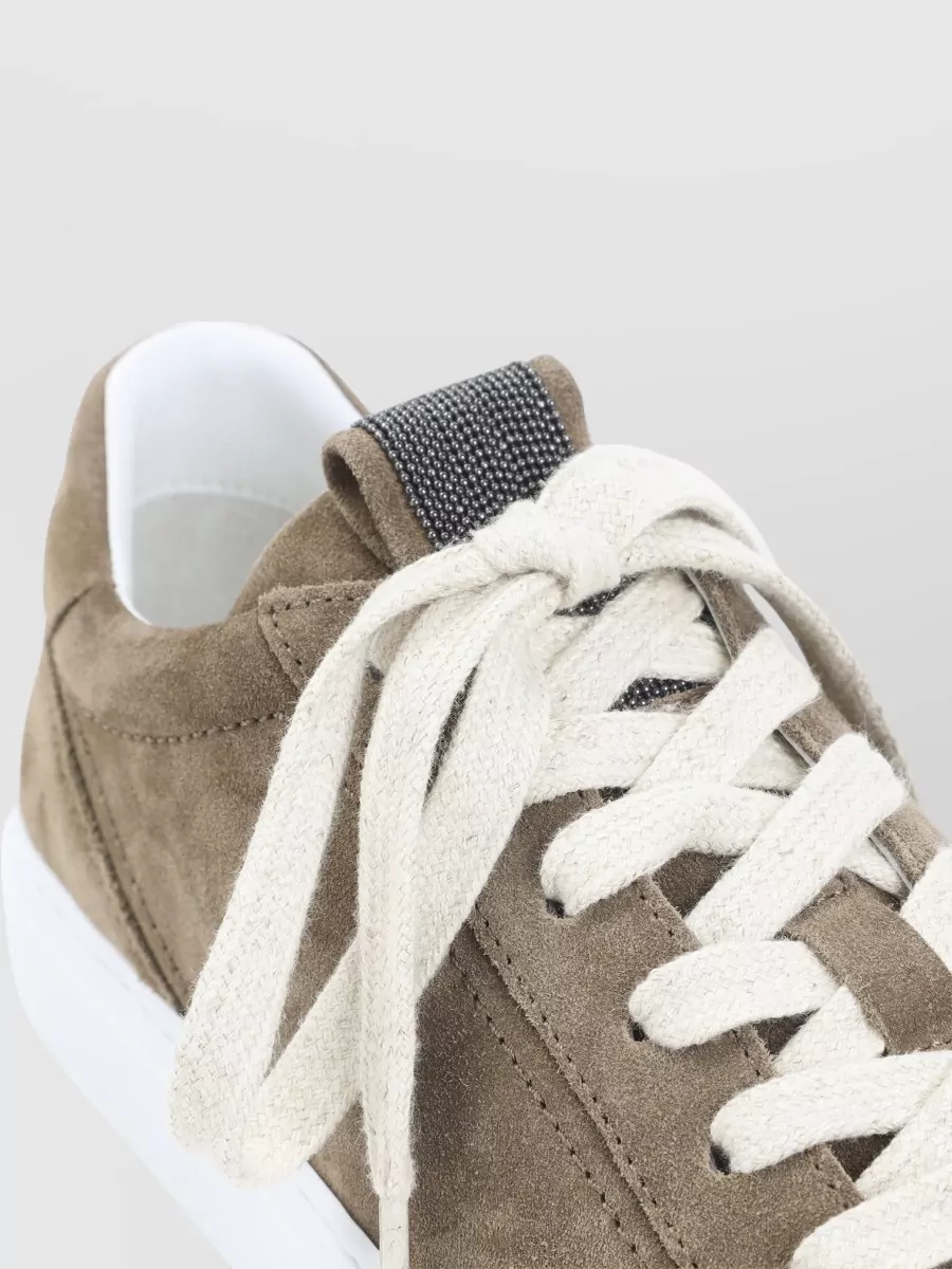 Brunello Cucinelli Suede Leather Low-Top Sneakers