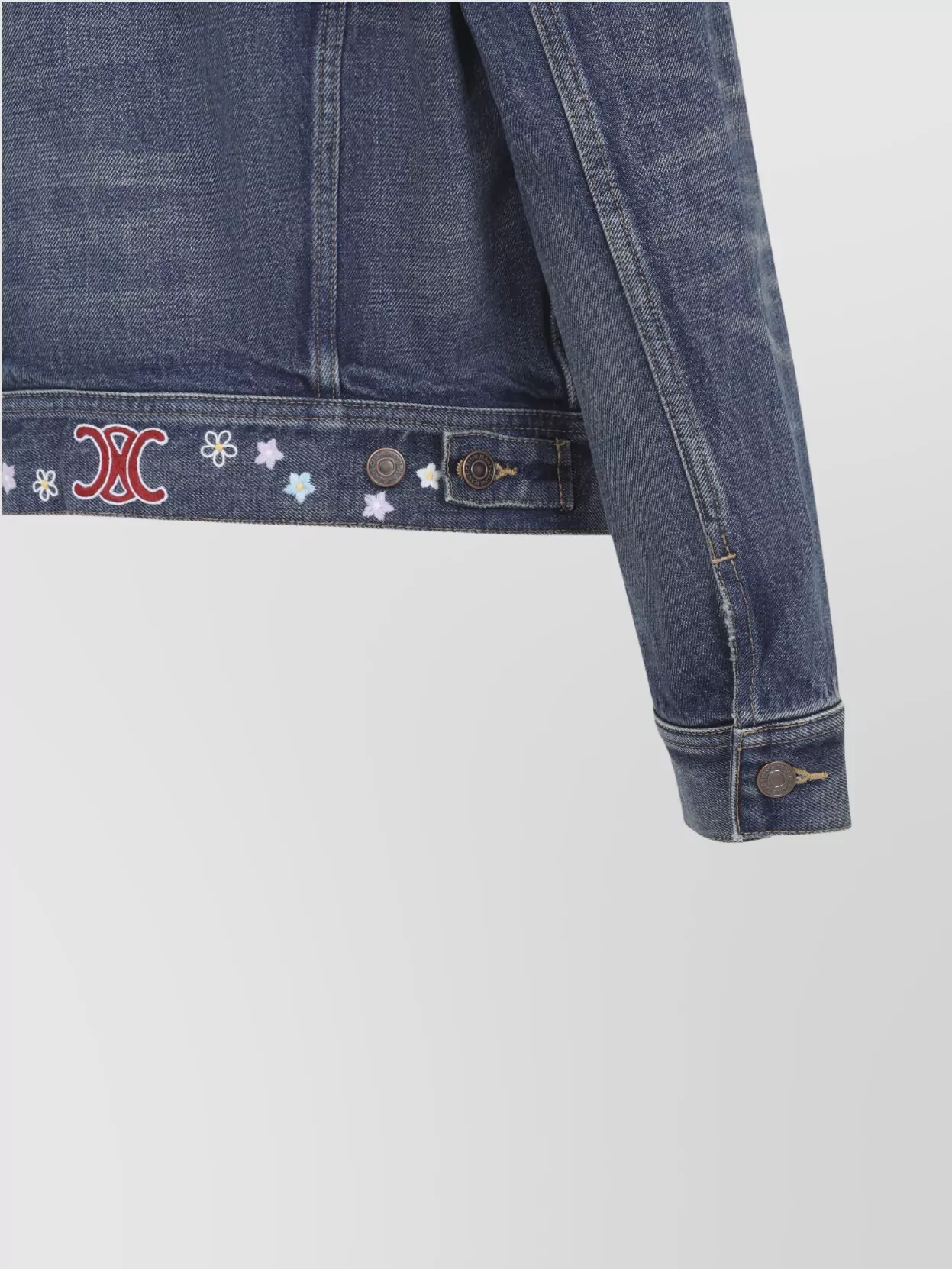 Celine Vintage Inspired Denim Jacket Pockets