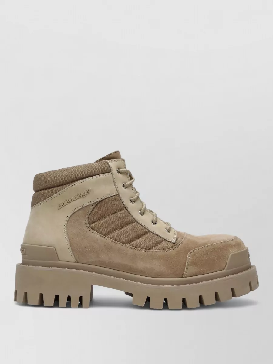 Balenciaga 'suede arctic fur lug sole boots' | The Fashion Square