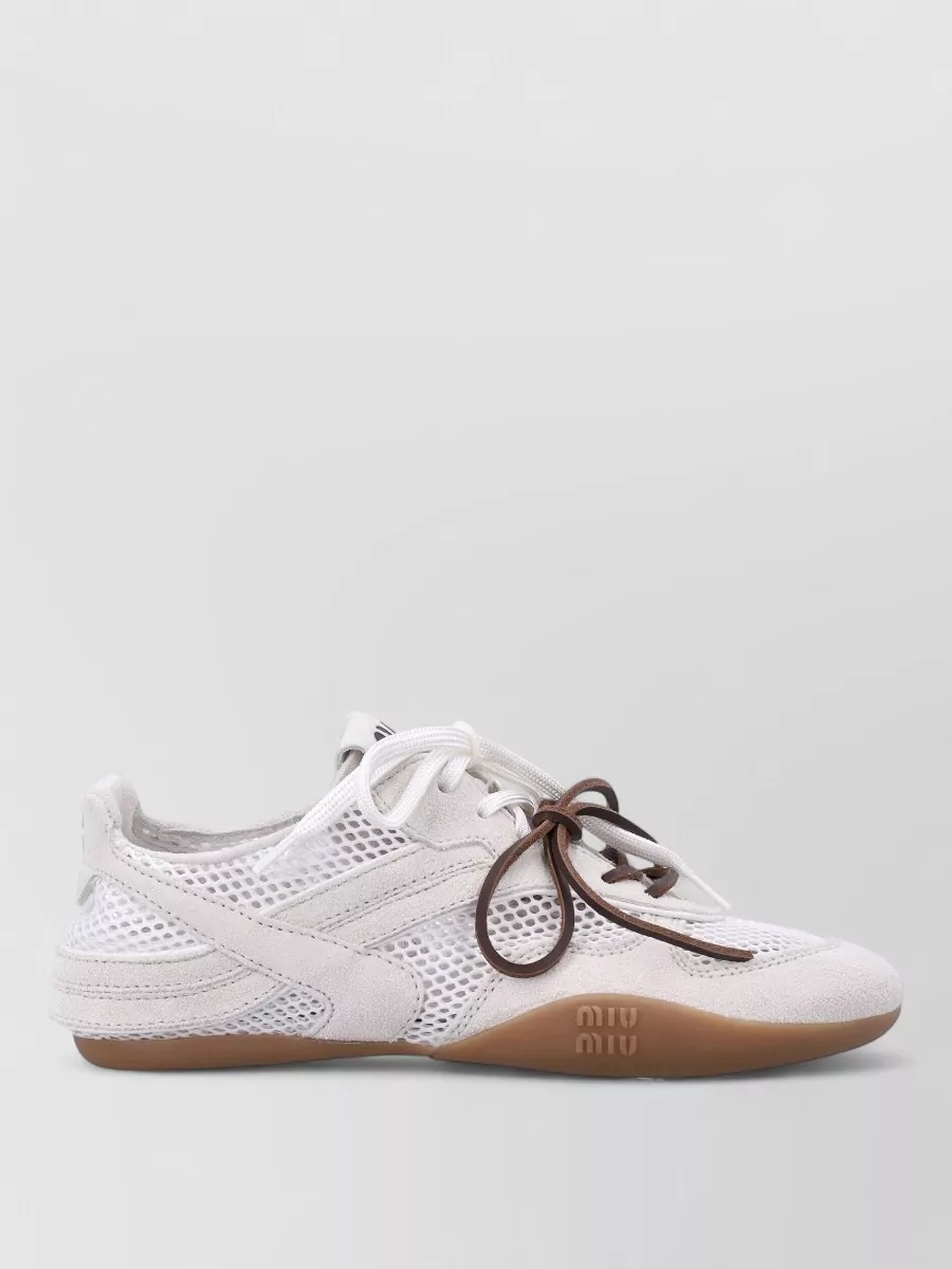Miu Miu Mesh Lace-Up Sneakers