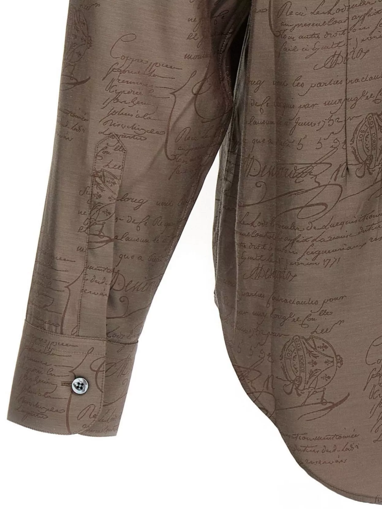 Berluti 'Point Collar Script Print Shirt'