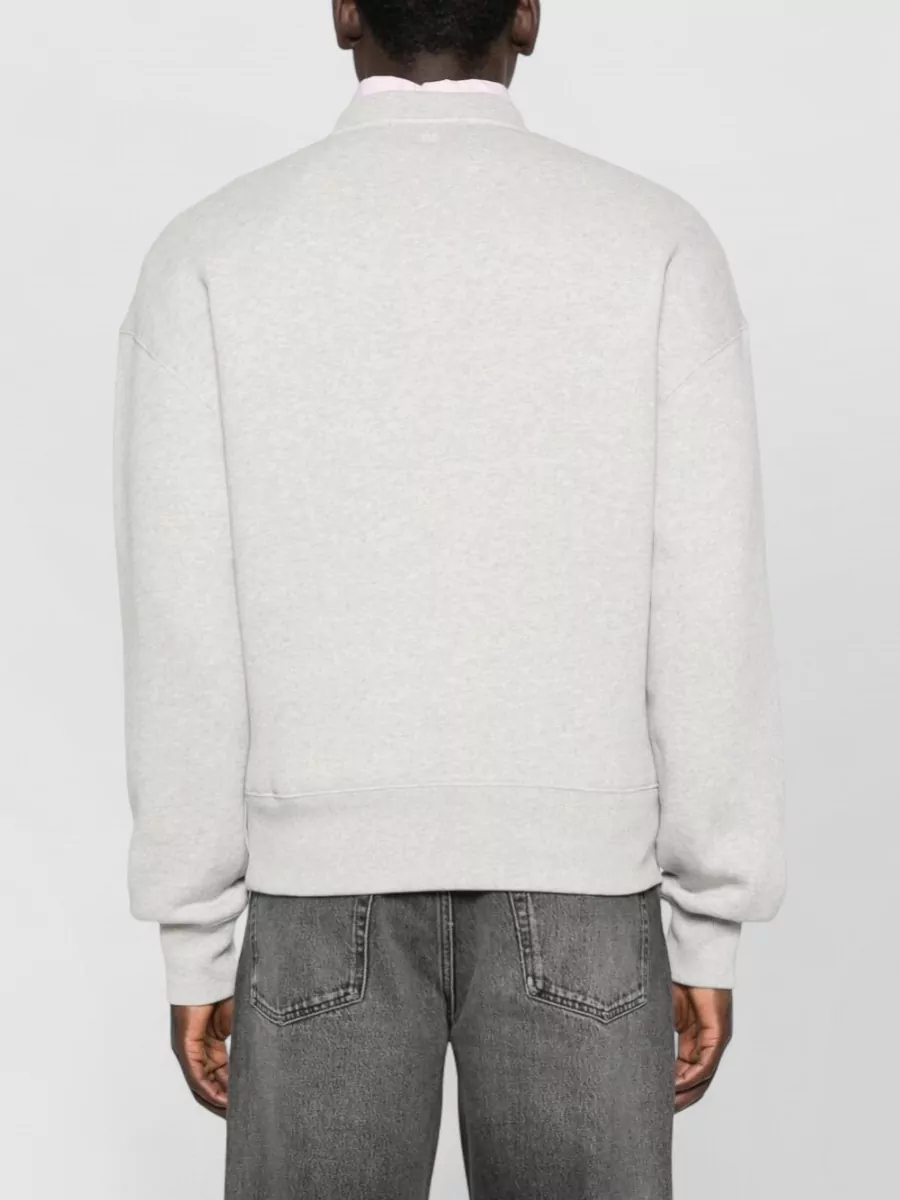 Ami Paris Ribbed Cotton Sweatshirt