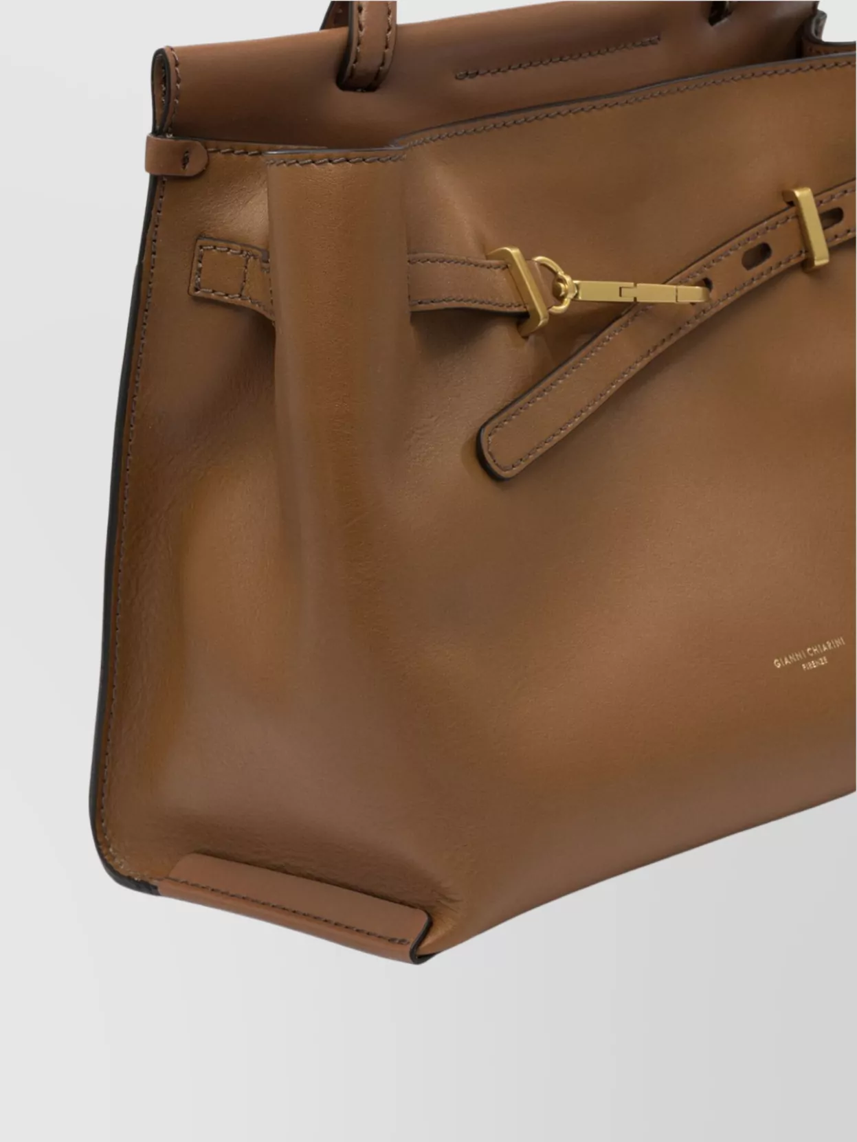 Gianni Chiarini Shoulder Bags With Adjustable Strap And Belt Detail In Brown
