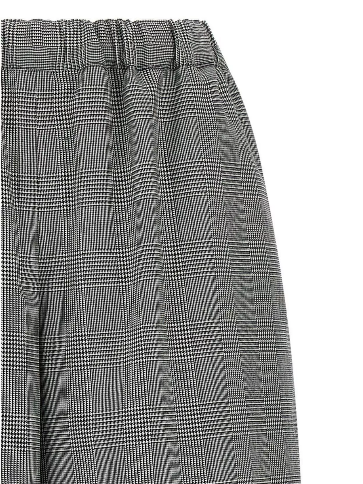 Comme Des Garçons Checked Wool Trousers Wide Leg