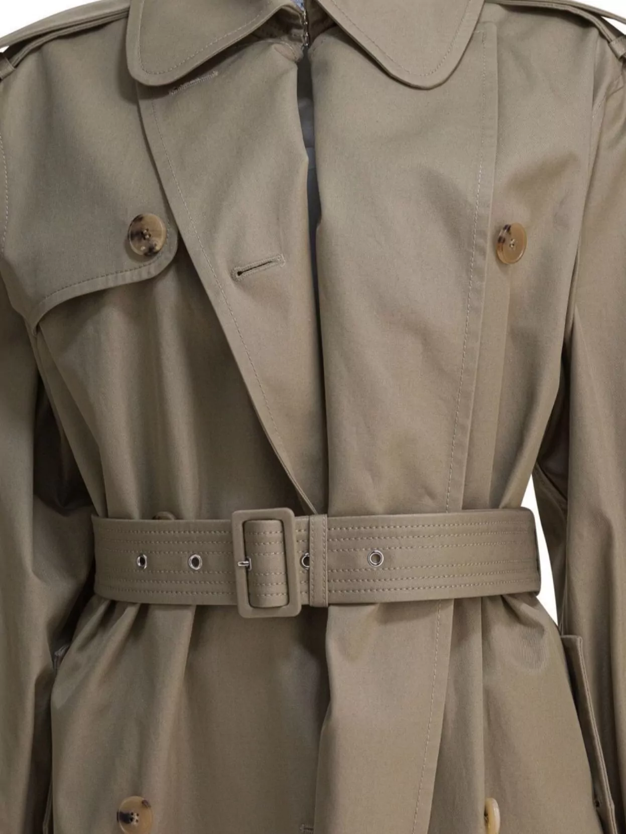 Alexander Mcqueen Trench Coat Belted At The Waist