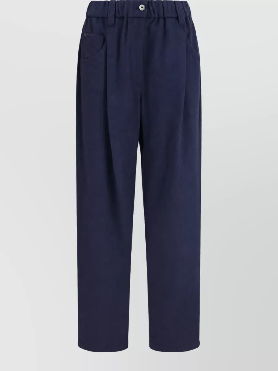 Brunello Cucinelli wool straight-leg pleated pants