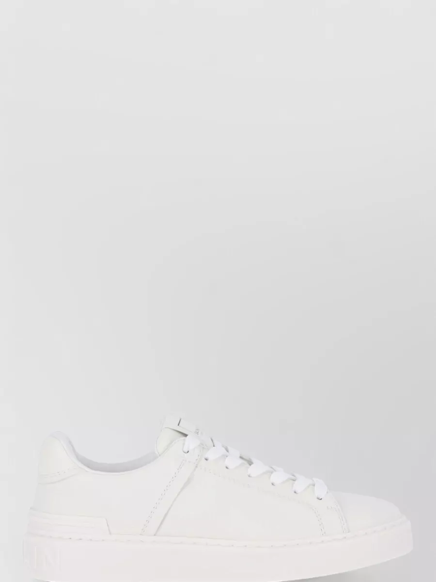 Balmain Leather Low-Top Sneakers