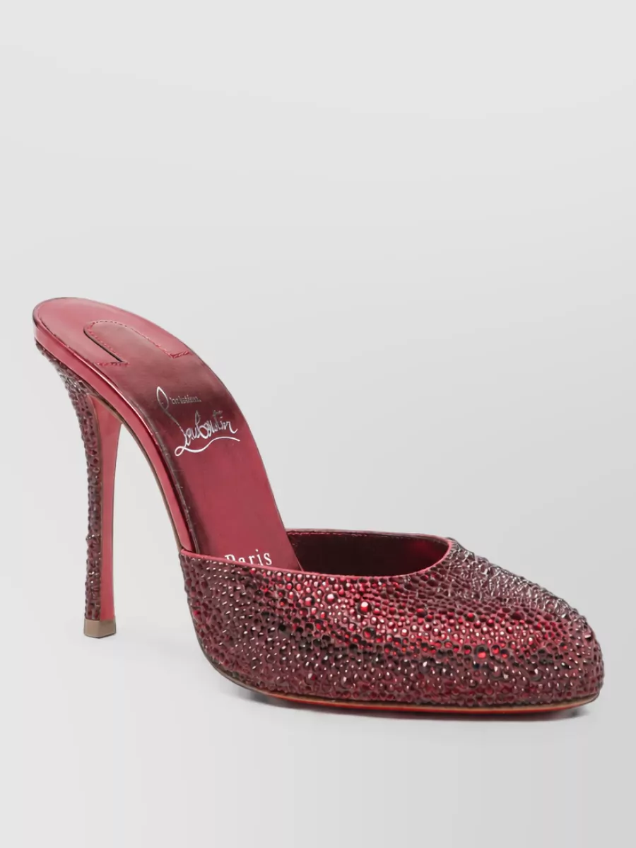 Christian Louboutin suede leather mules