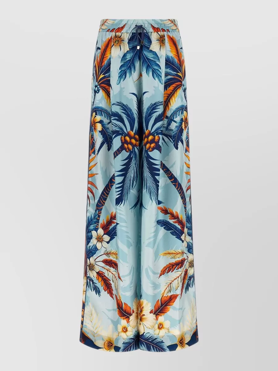 F.r.s For Restless Sleepers silk printed wide-leg trousers