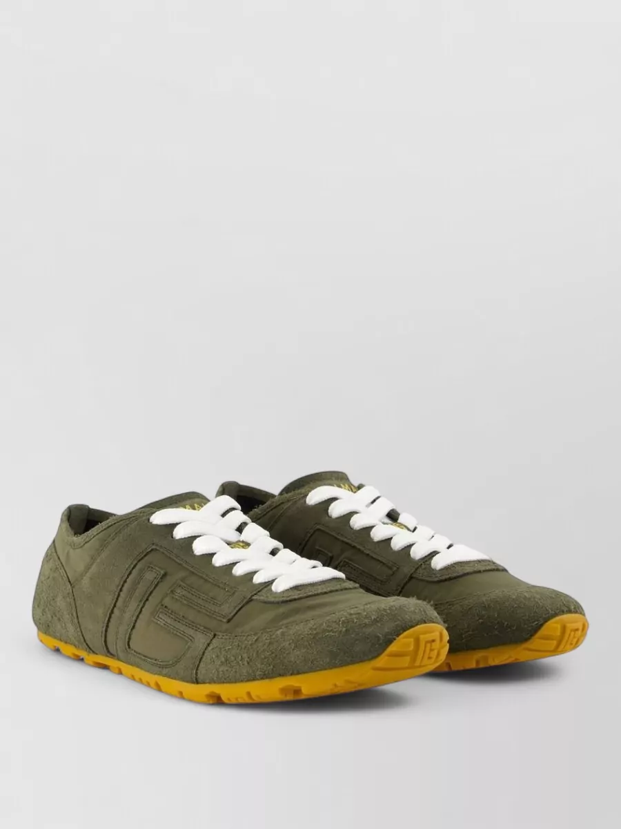 Balmain Leather Lace-Up Sneakers