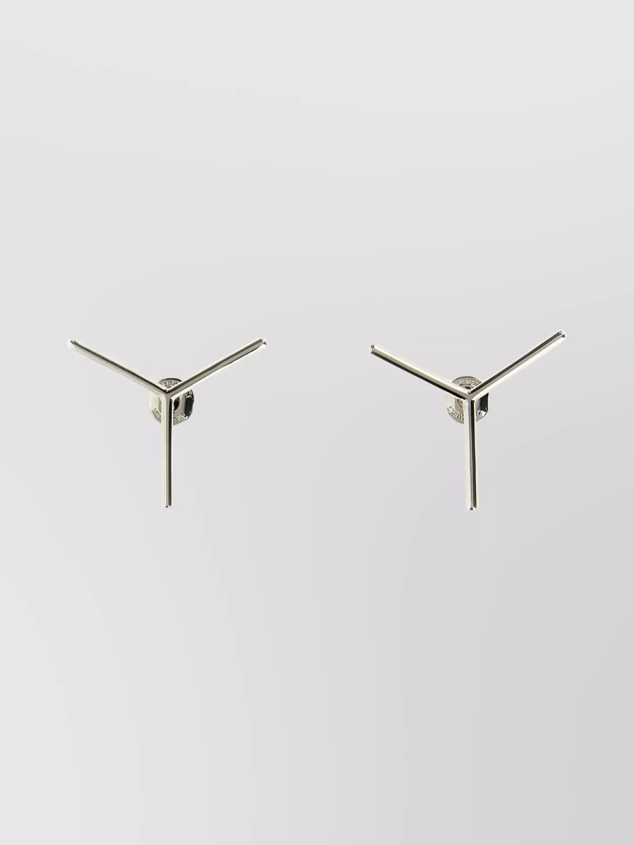 Y/project Small Geometric Metal Stud Earrings In Metallic