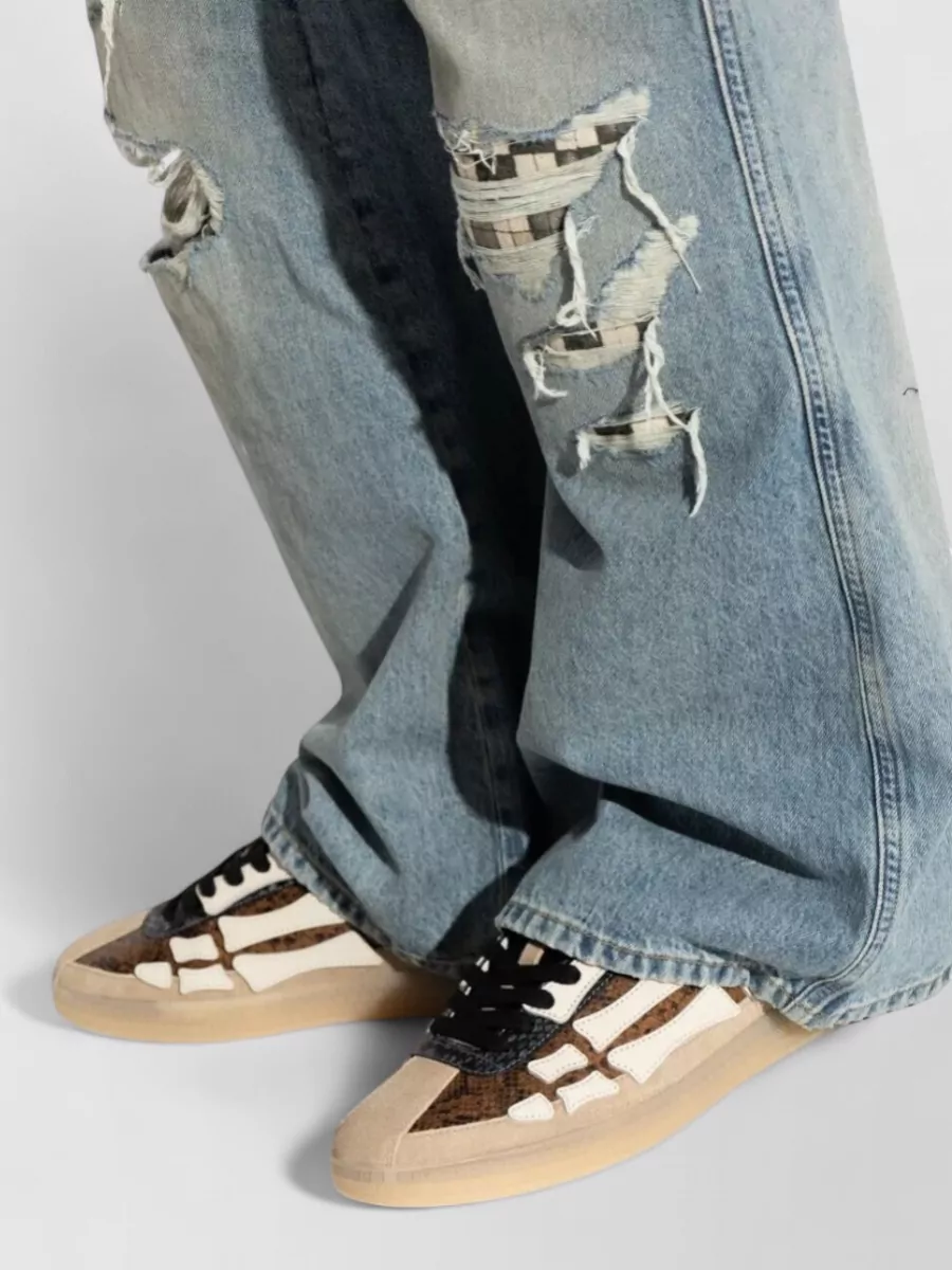 Amiri Snake Pacific Bones Low Top Sneakers