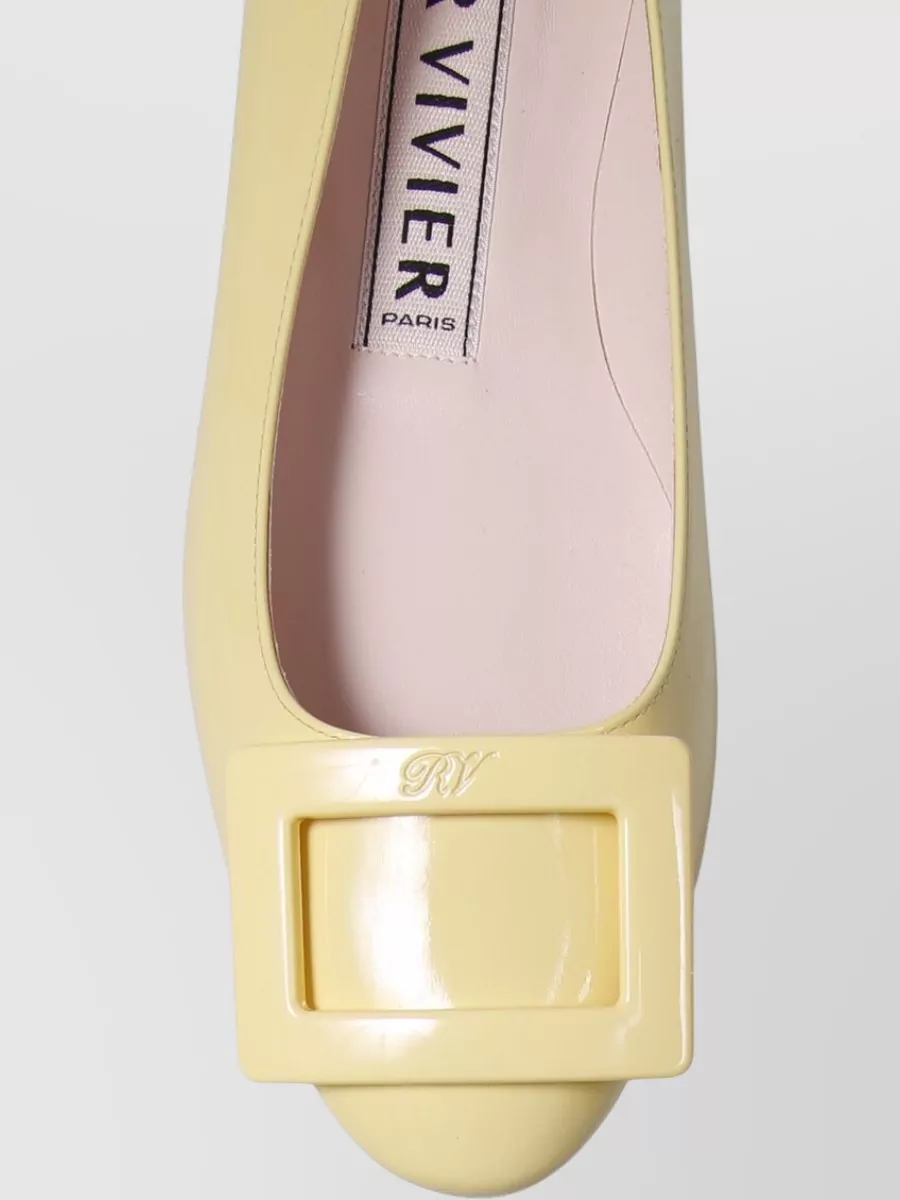 Roger Vivier Ballerina Shoes Glossy Bow Square Buckle