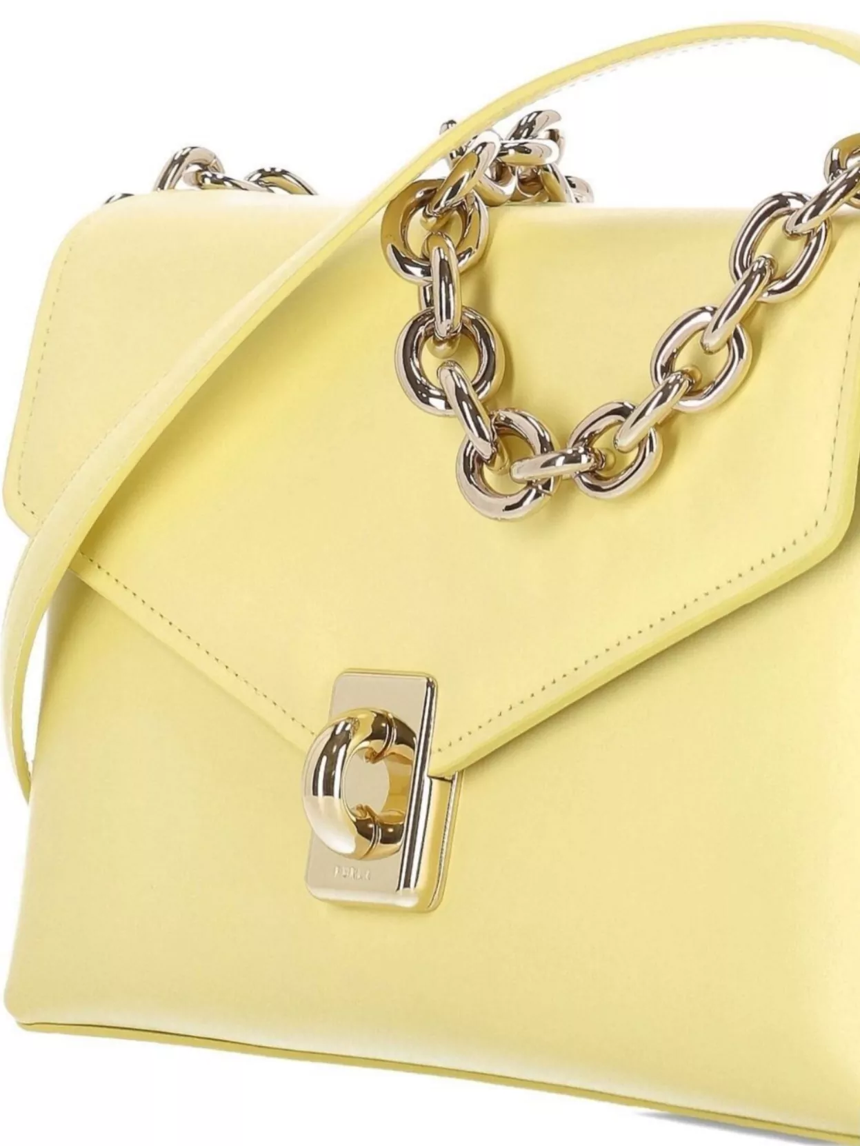 FURLA SHOULDER BAGS WITH CHAIN STRAP AND METAL BUCKLE