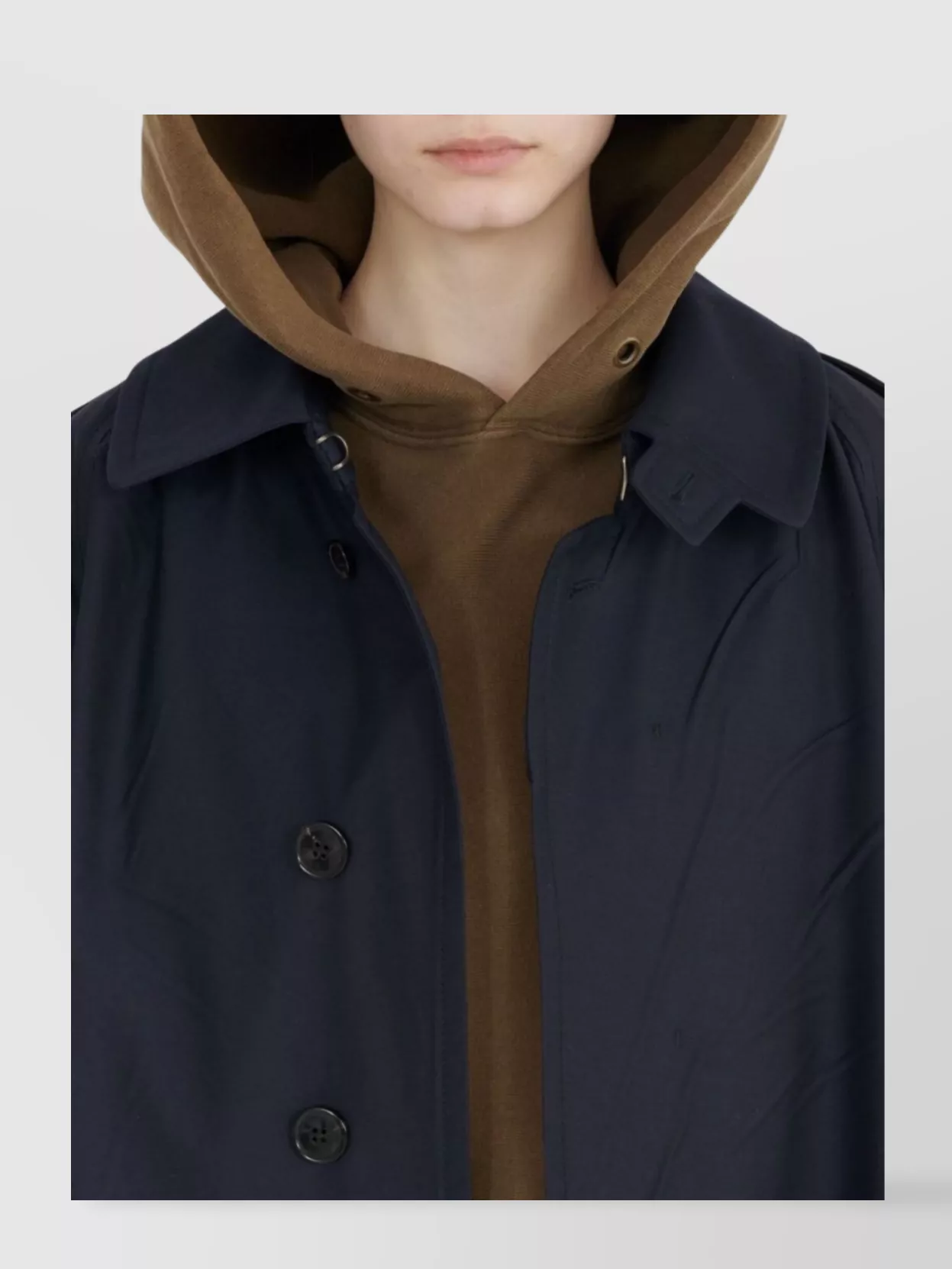 Maison Margiela Long Belted Trench Coat Featuring Epaulettes