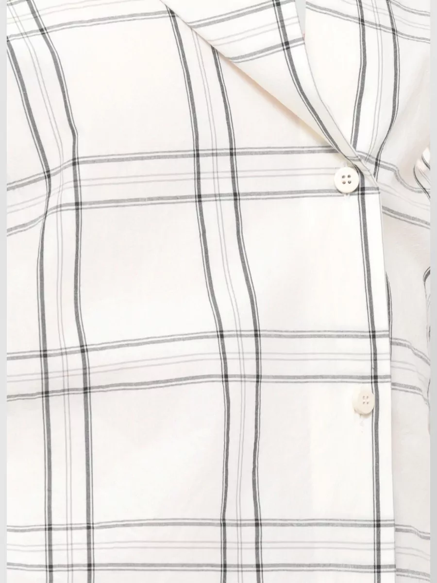 The Attico Checked Oversized Cotton Shirt