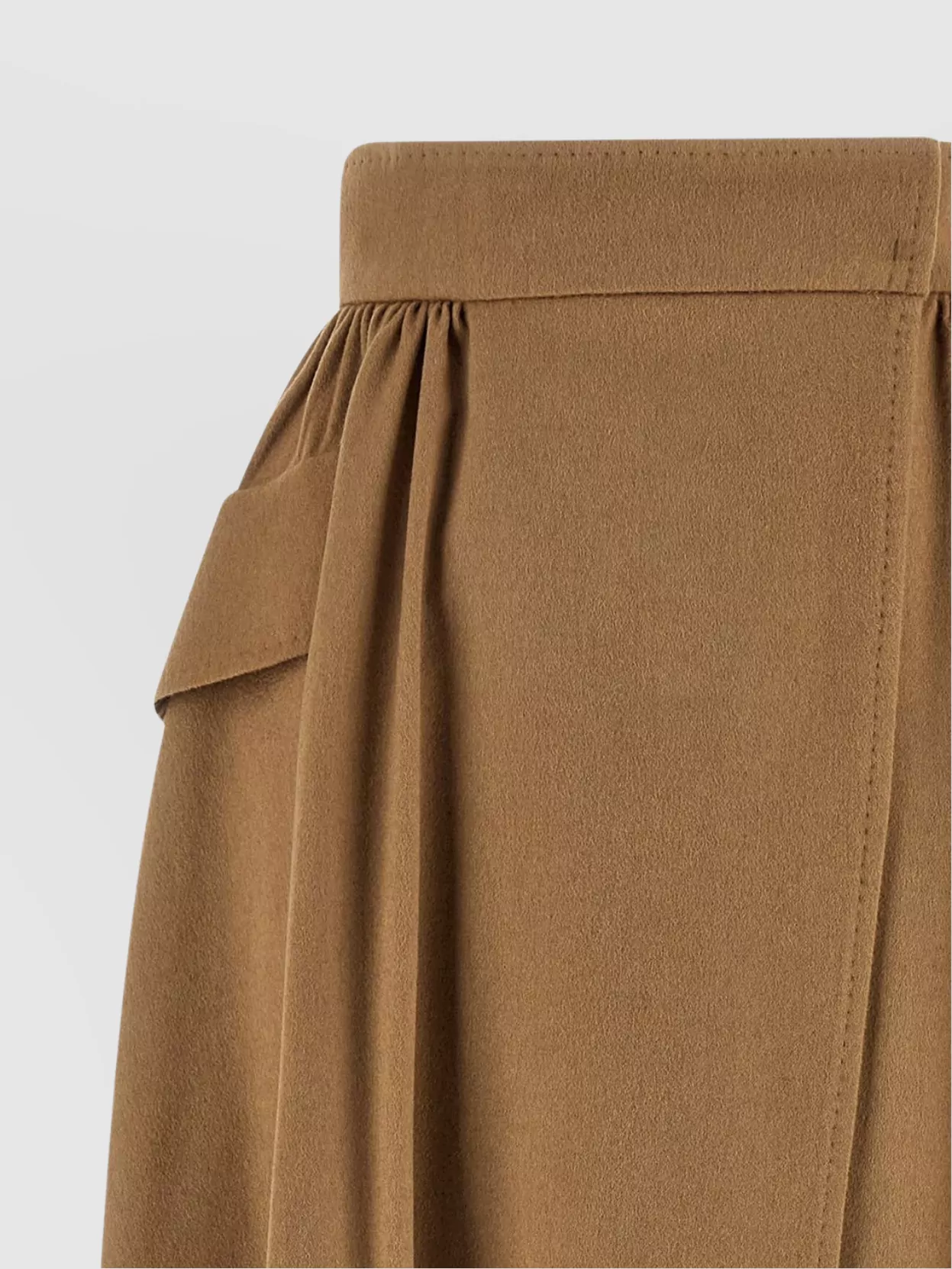 Max Mara High Waist Midi Skirt With Draped Design