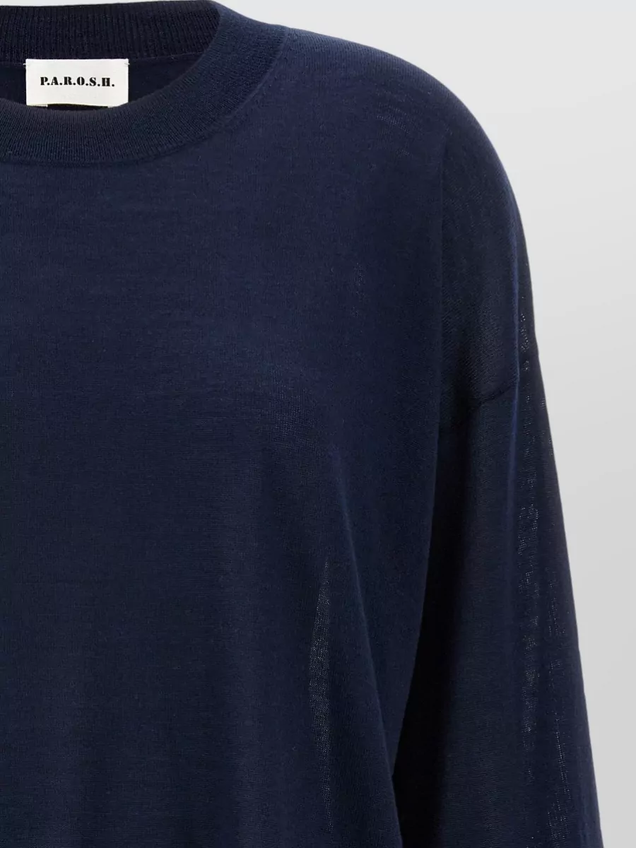 P.a.r.o.s.h. Cashmere Wool Silk Crew-Neck Long-Sleeve Sweater