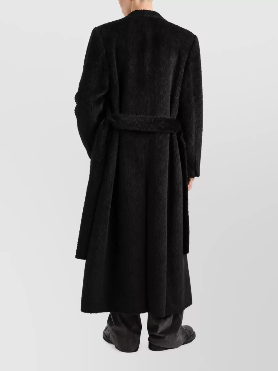 Dolce&Gabbana Alpaca Wool Double-Breasted Belted Coat