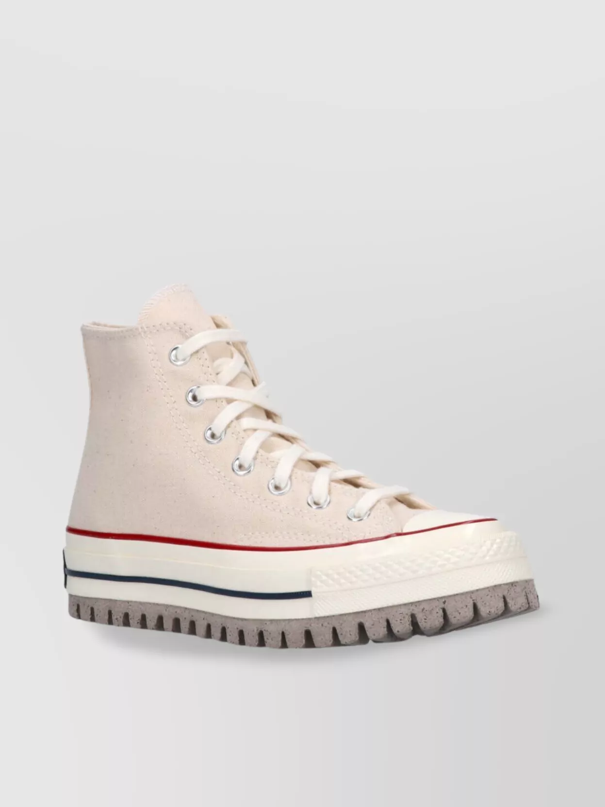 Converse High-Top Rubber Sole Sneakers With Contrast Trim
