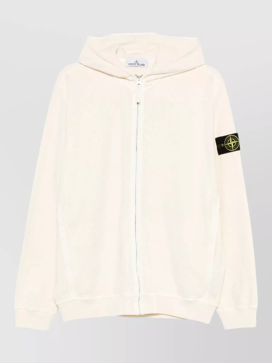 Stone Island Cotton hooded zip sweatshirt