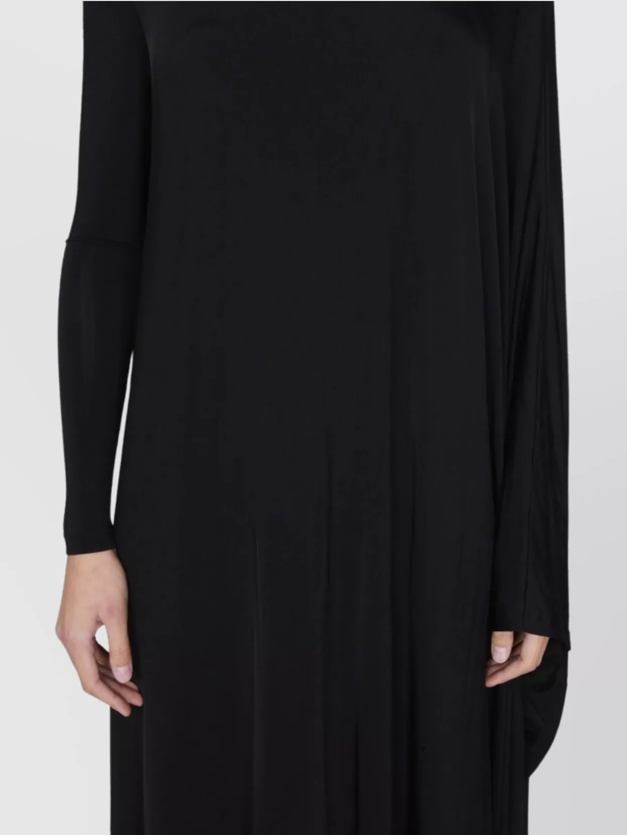 Balenciaga Draped Long Sleeve Maxi Dress