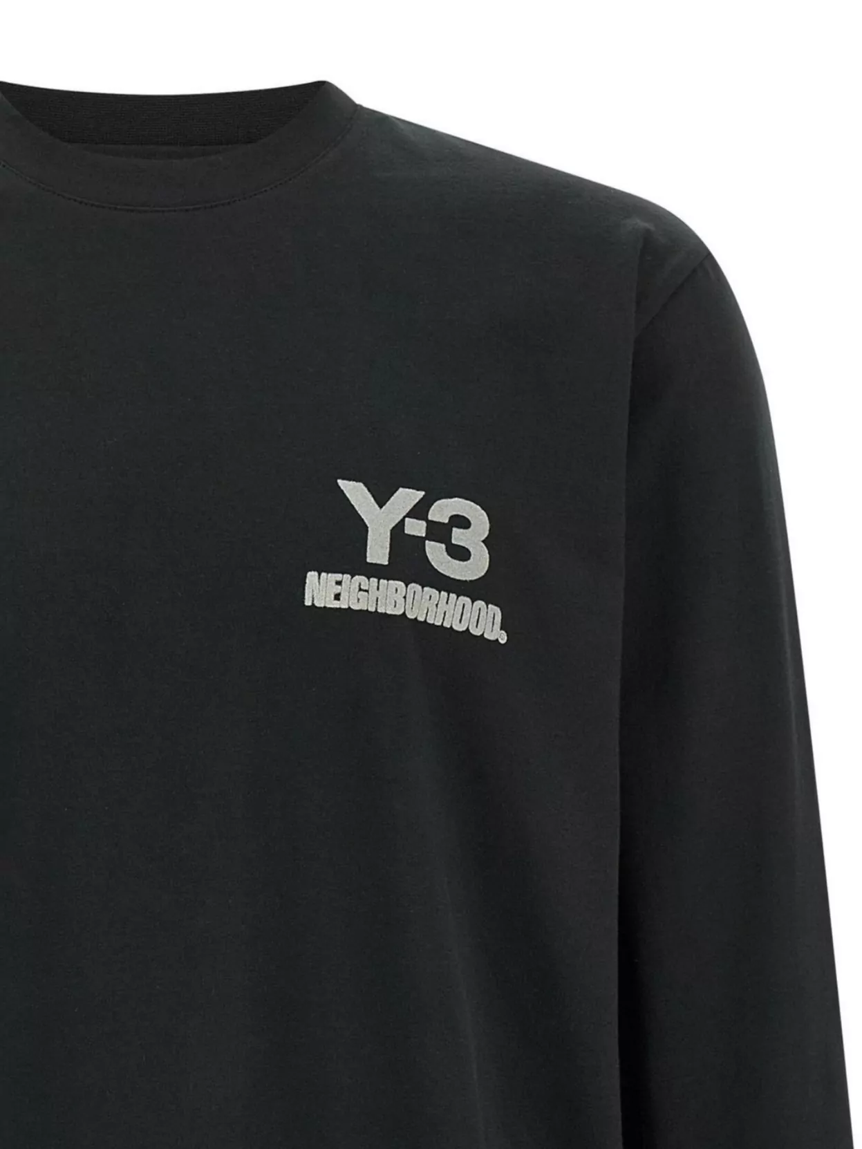 Y-3 Graphic Print Long Sleeve Crew Neck T-Shirt