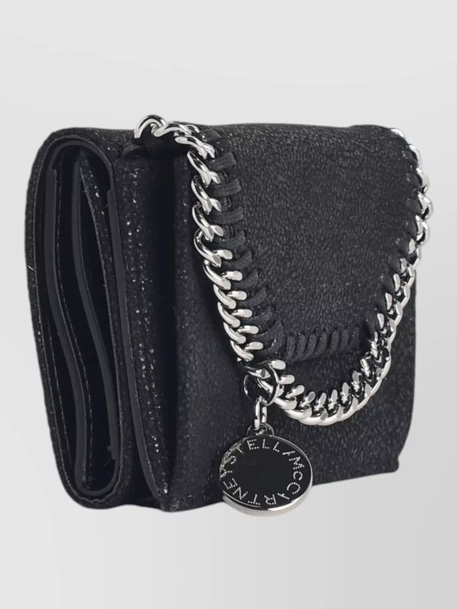 Stella Mccartney Falabella Trifold Wallet Shaggy Deer Chain