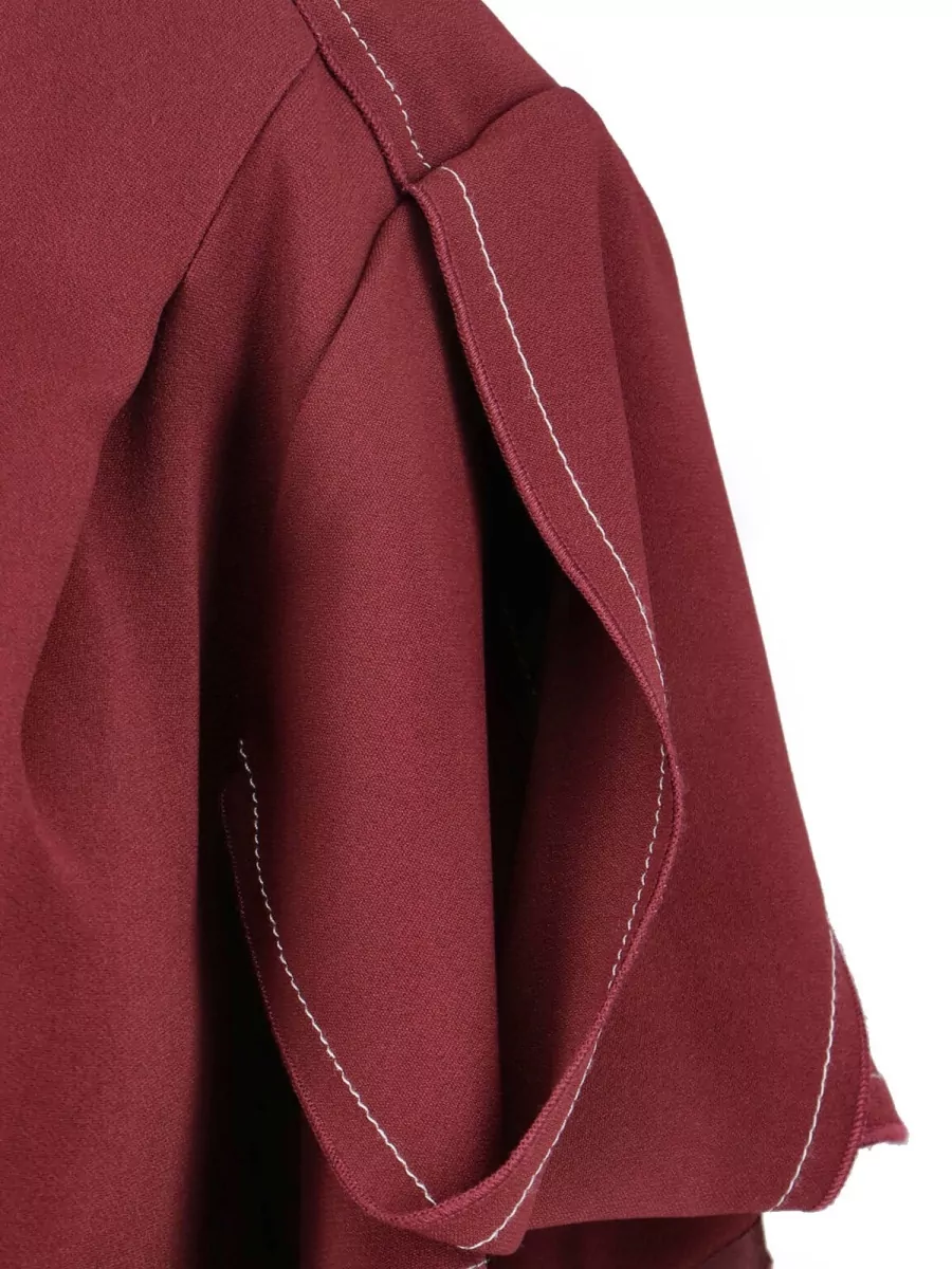 Victoria Beckham Midi Dress With Knot Detail And Short Sleeves