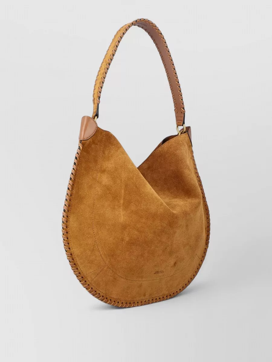 Isabel Marant Oskan Hobo Suede Braided Shoulder Bag