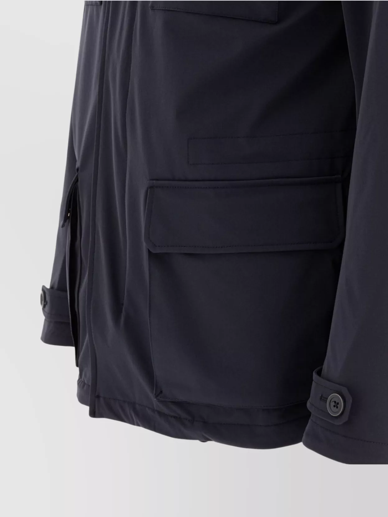 Herno Collar Front Pockets Long Sleeves Cuffs