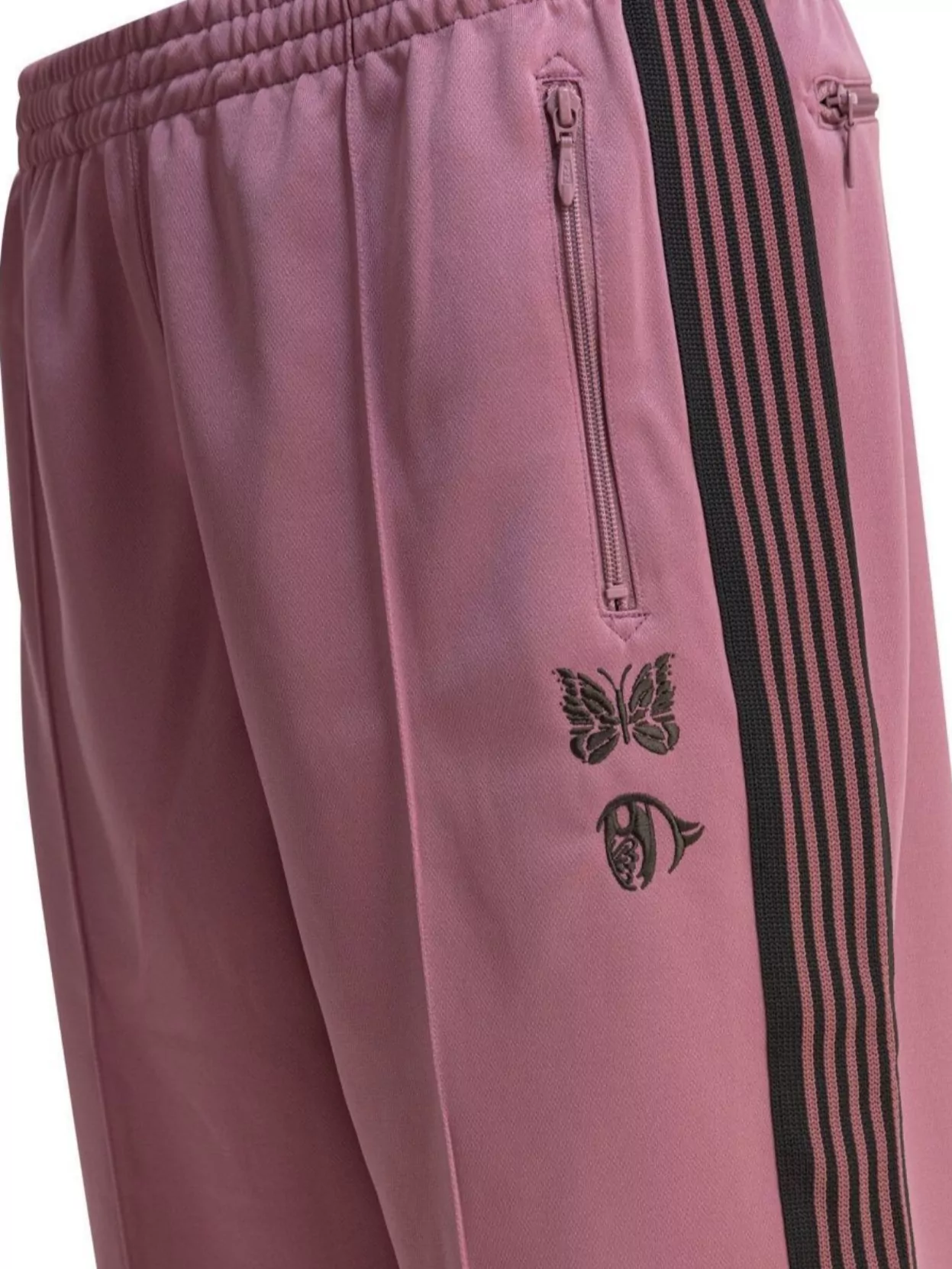 Shop Needles Waistband Trousers With Side Stripes And Zip Pocket
