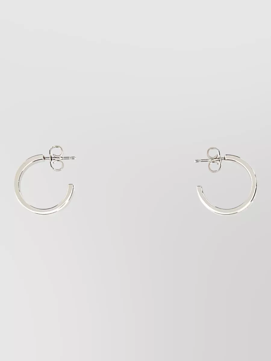 Mm6 Maison Margiela logo hoop earrings