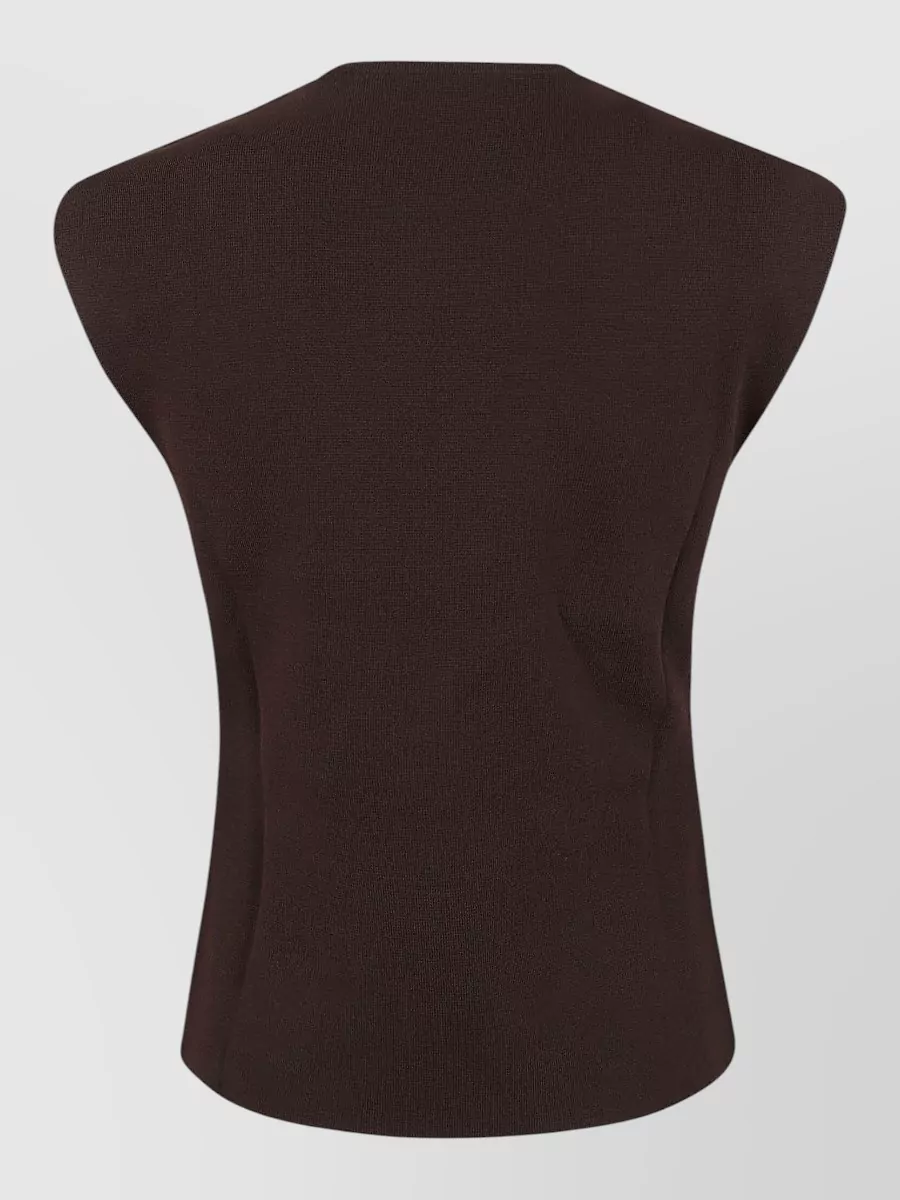 Parosh Sleeveless Slim-Fit Knit Top