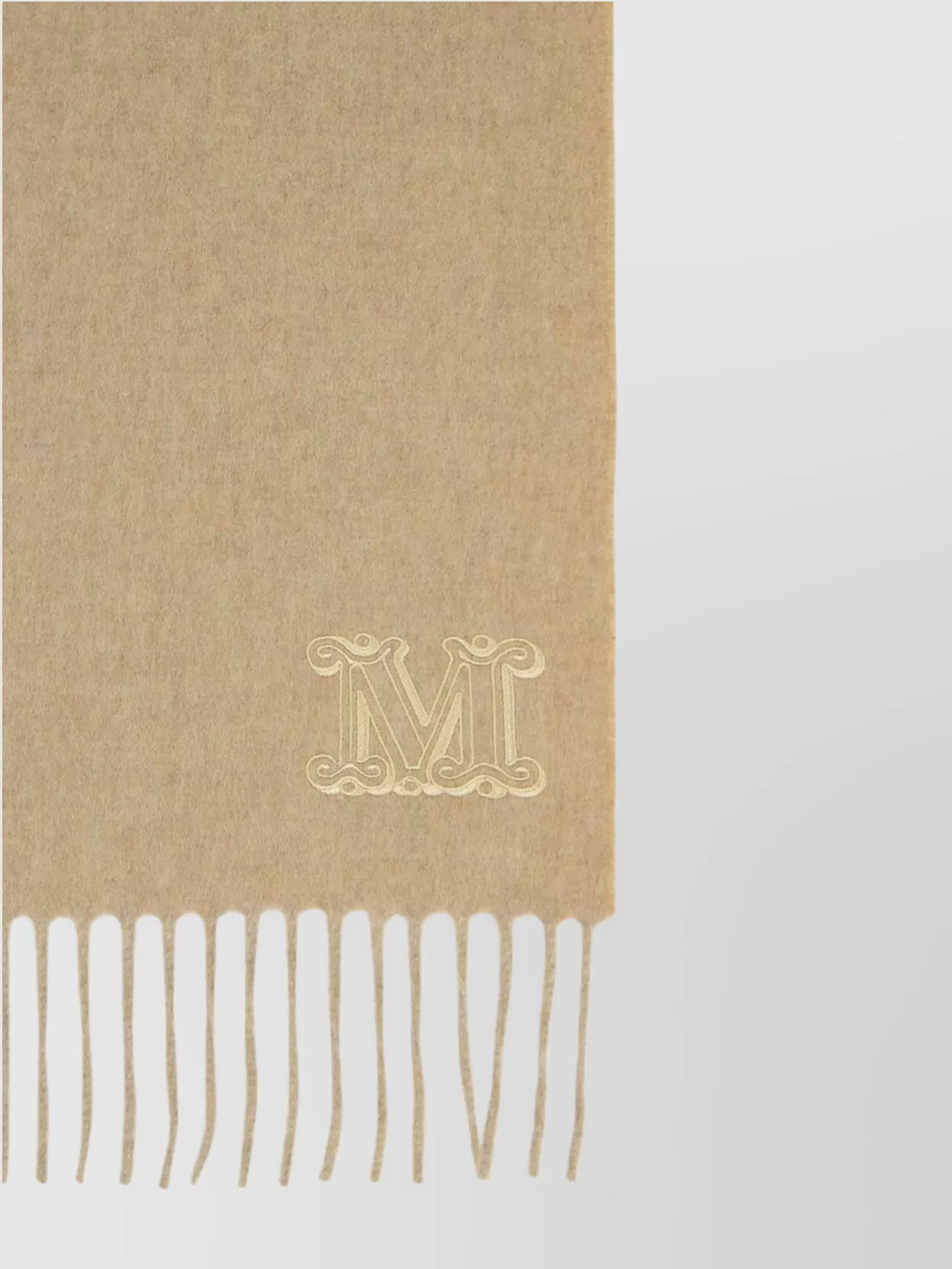 Max Mara 'Wsdalia' Cashmere Stole 'Monogram' Embroidery