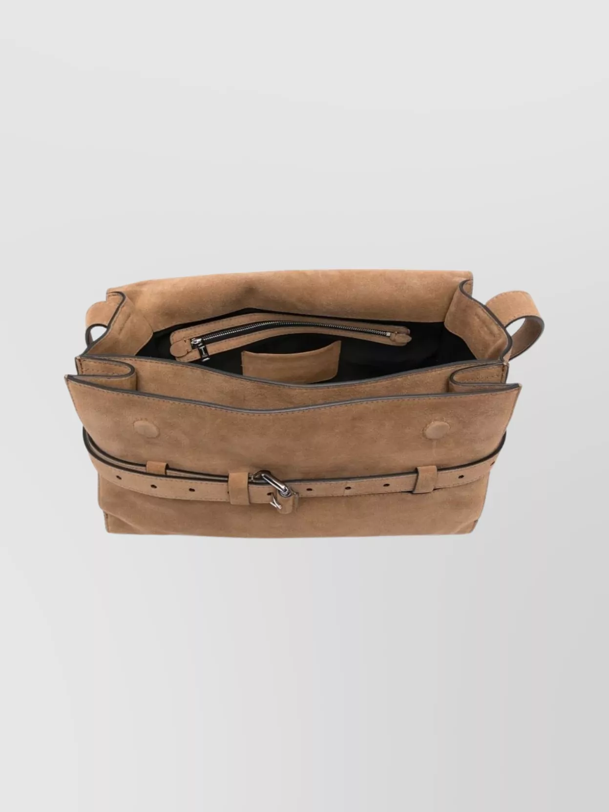 Moschino Suede Shoulder Bag Adjustable Strap