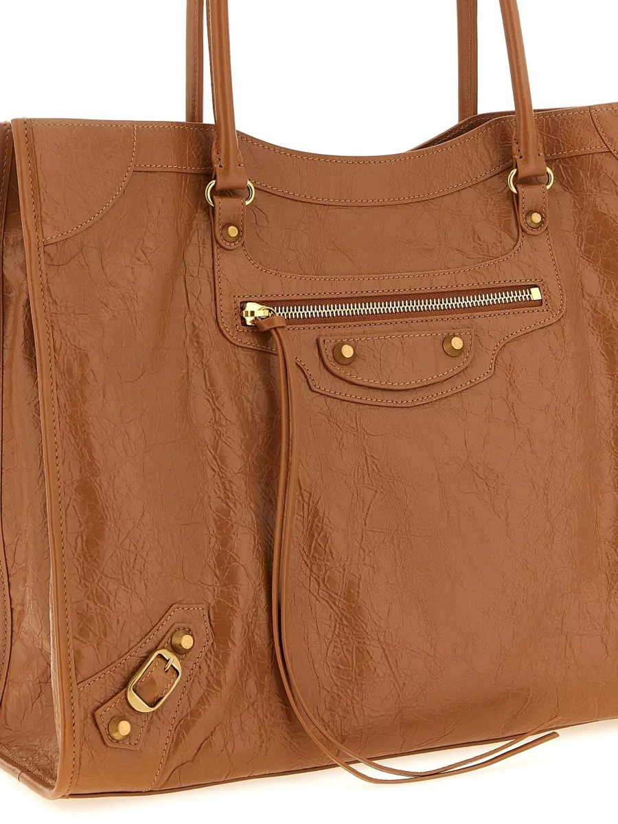 Balenciaga Le City Medium Leather Shoulder Bag