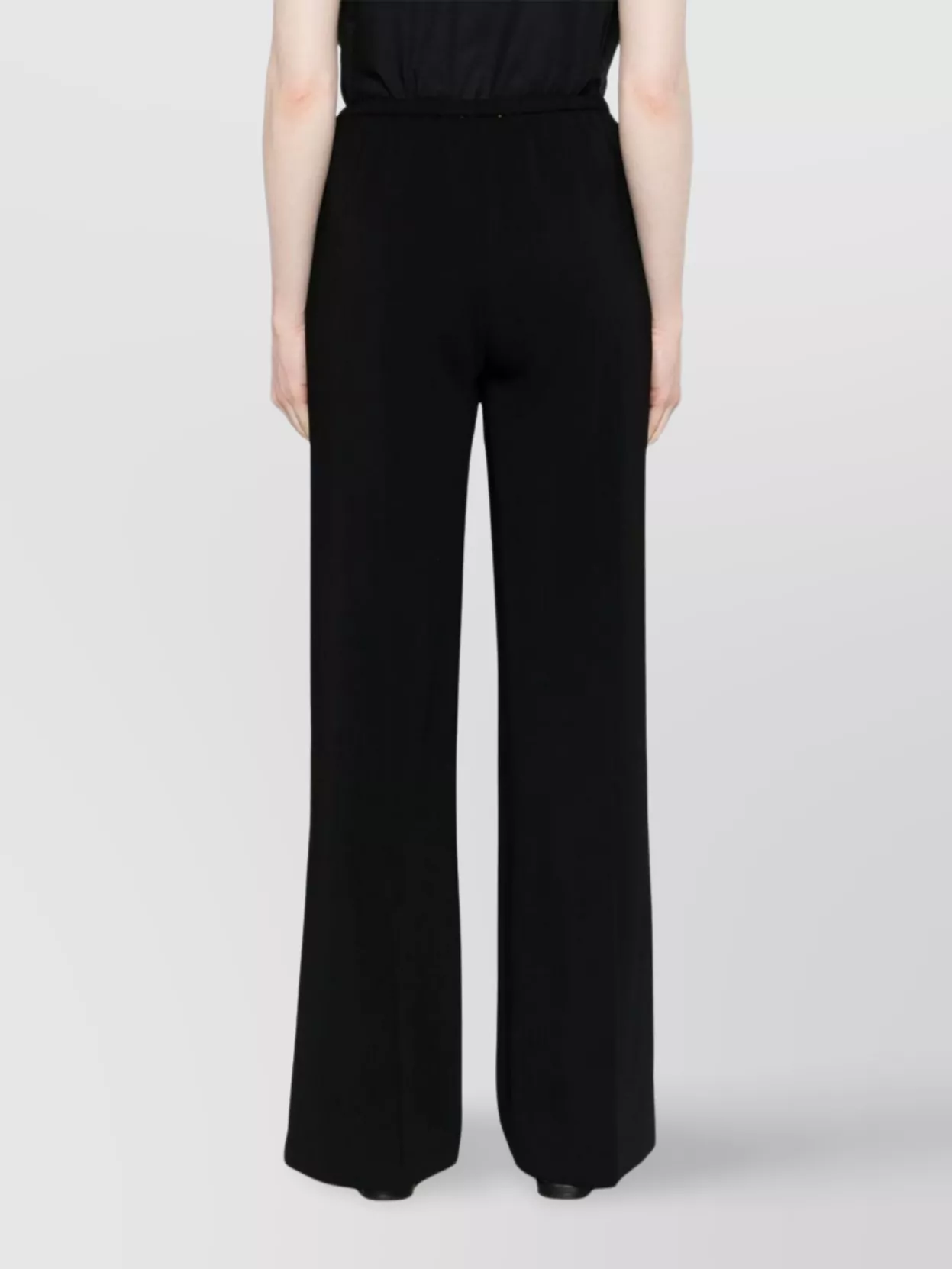 Shop Forte Forte Straight Leg Trousers Elastic Waistband