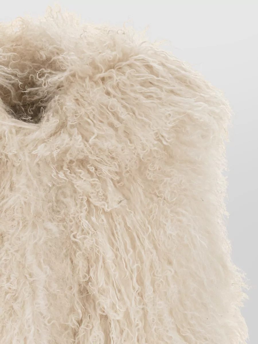 Yves Salomon Long-Haired Lamb Fur Vest