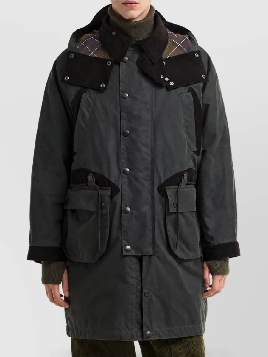 Barbour Waxed Cotton Long Padded Coat