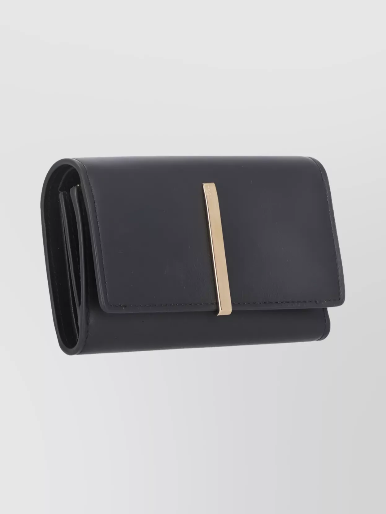 Tod's Leather Fold-Over Wallet Gold-Tone Hardware