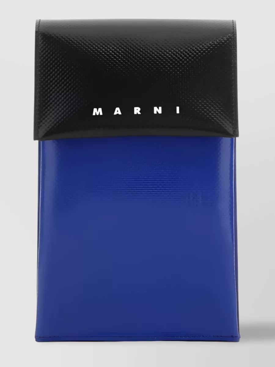 Shop Marni Printed Logo Phone Case In Blue