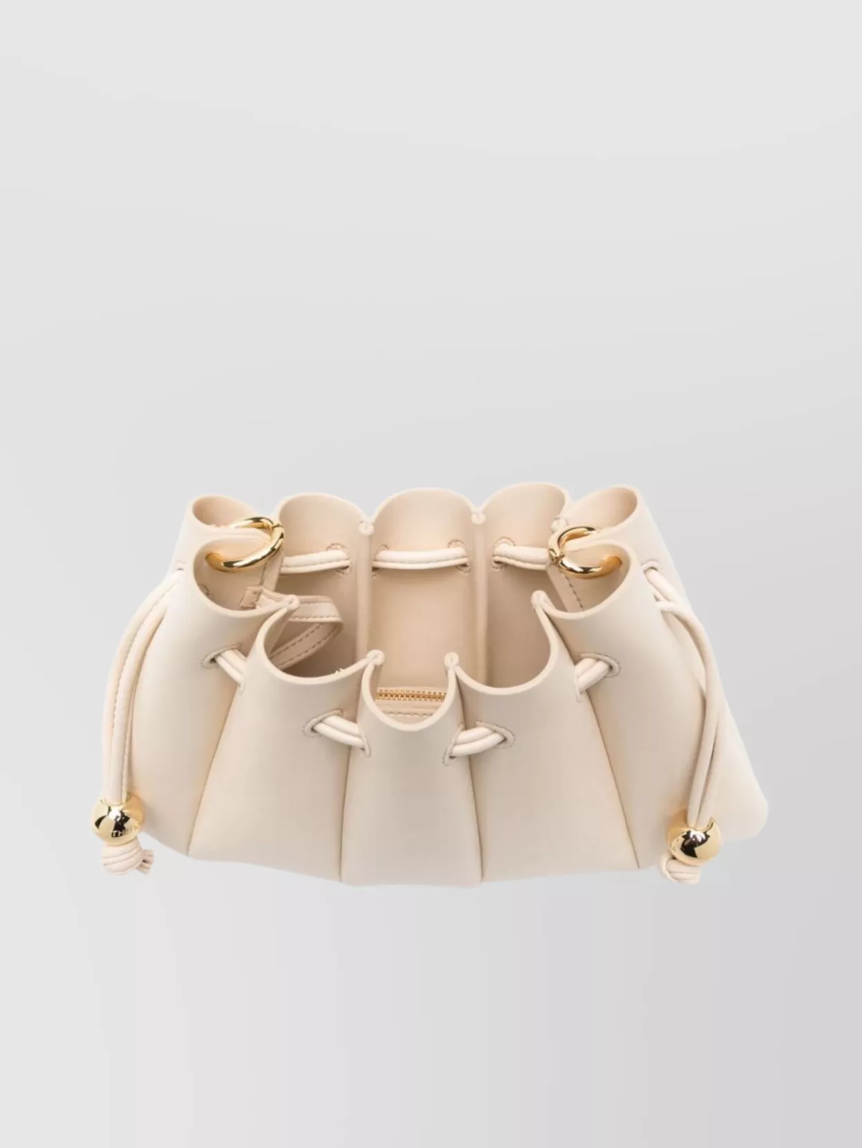 Themoirè Pleated Hardware Shoulder Bag