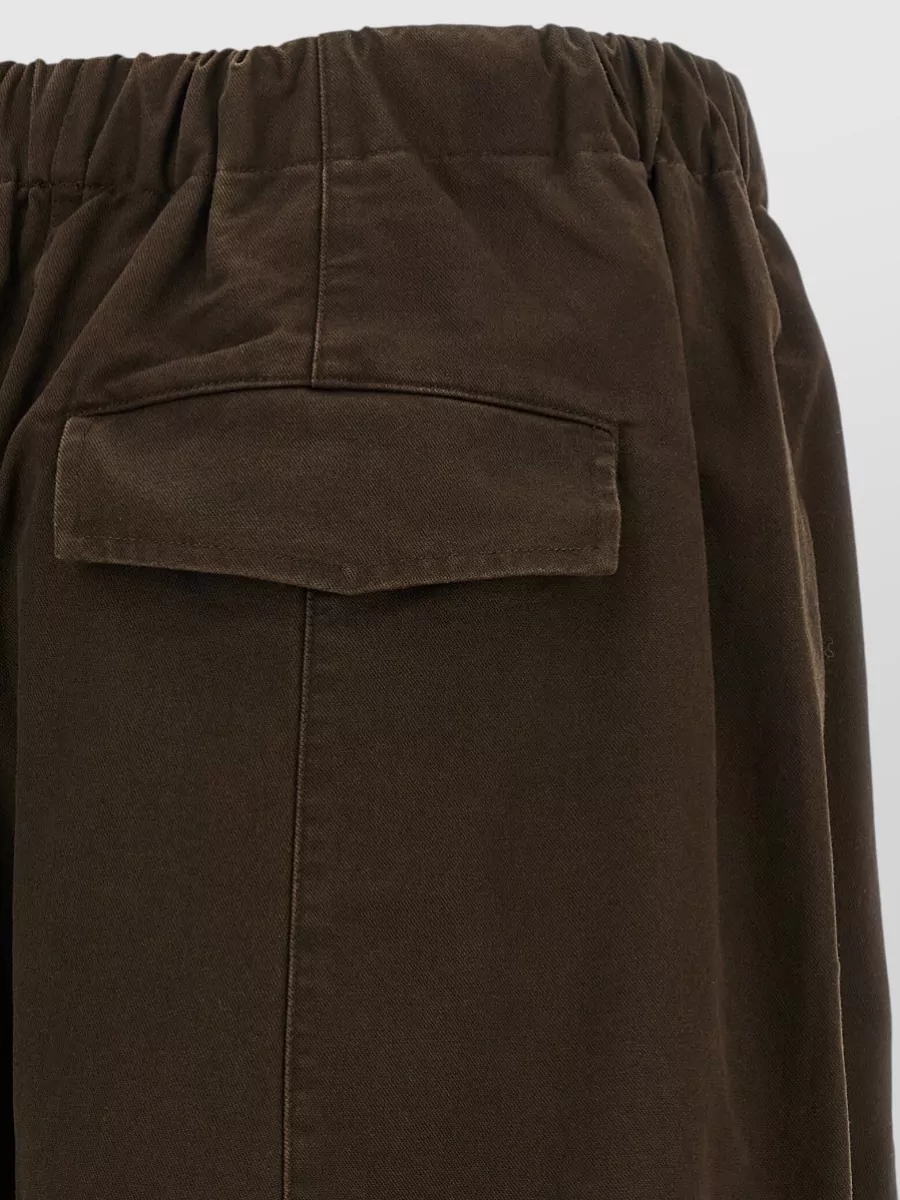 Entire Studios Cotton Loose Barrel-Leg Knee-Length Shorts