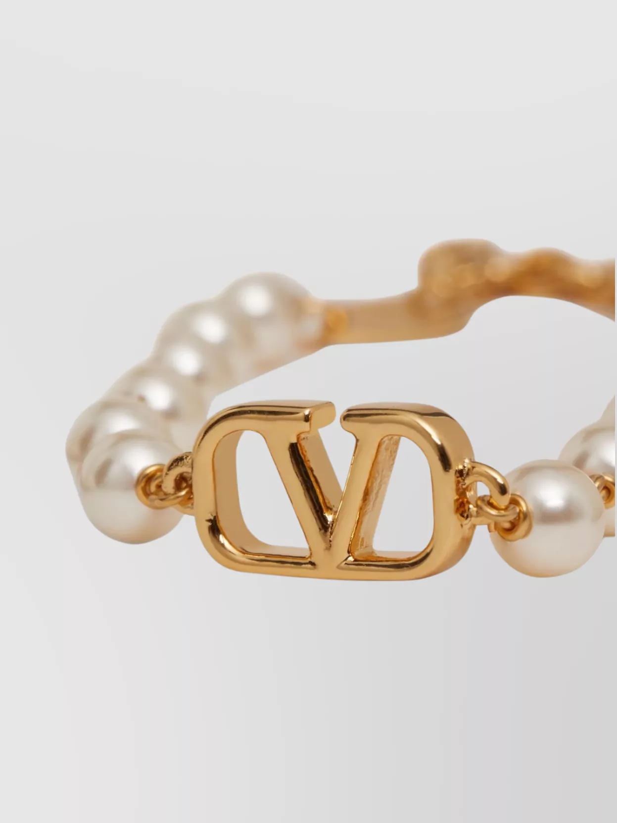 Valentino Garavani Signature Bracelet With Adjustable Pearl Embellishments