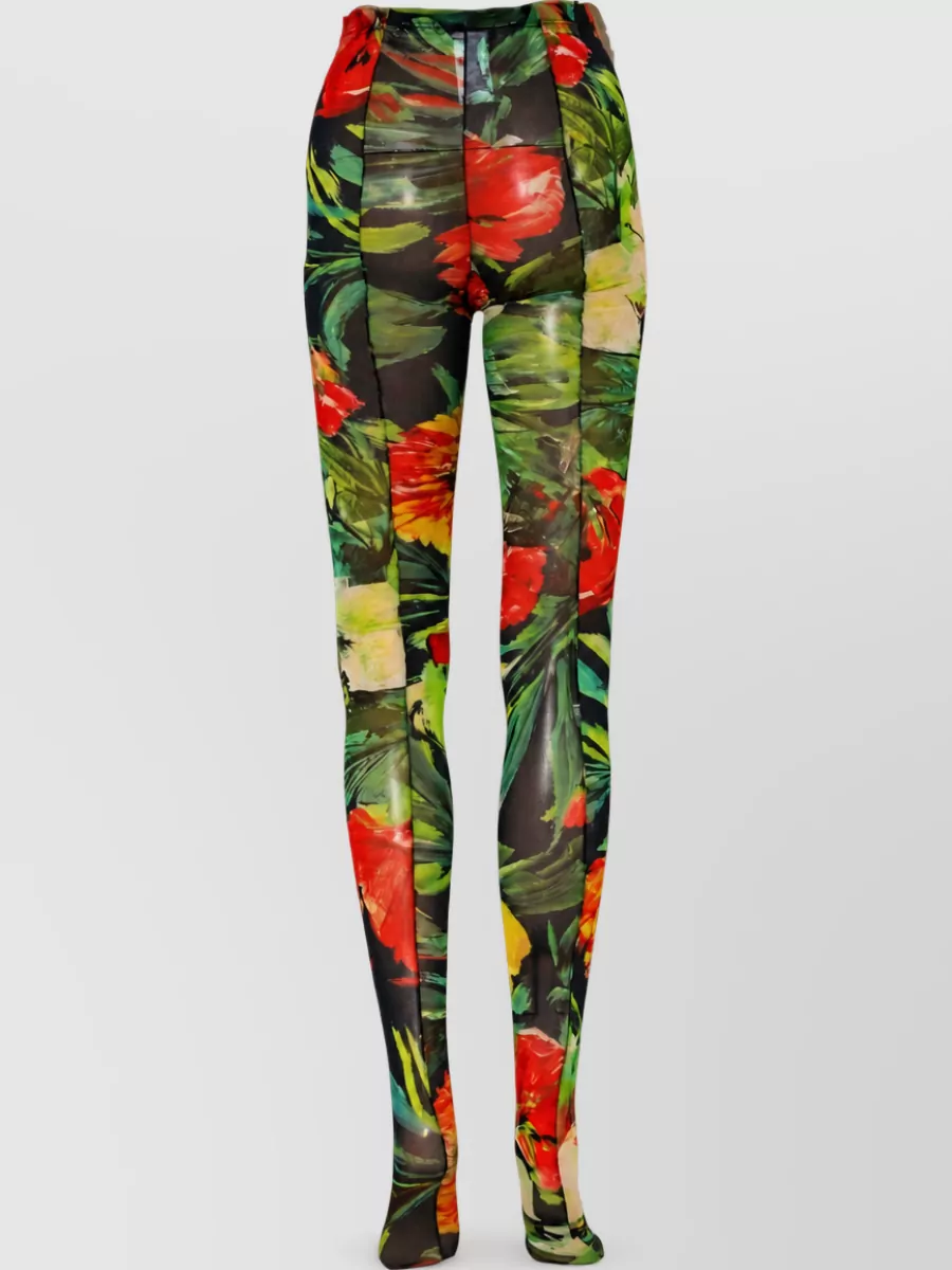 Dolce&Gabbana floral-print tights